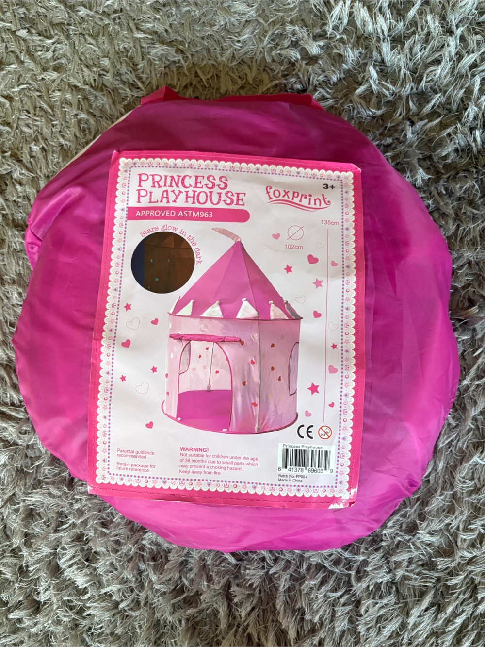 NWT🤍Princess Playhouse 🤍 Pink Pop-Up Tent for girls, age 3+